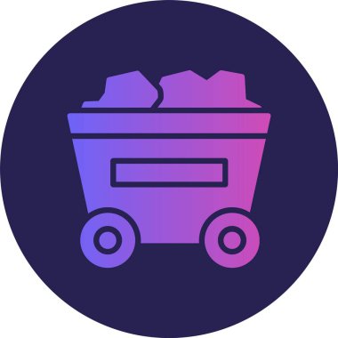 Trolley Kabartma Çemberi Gradyan Simgesi