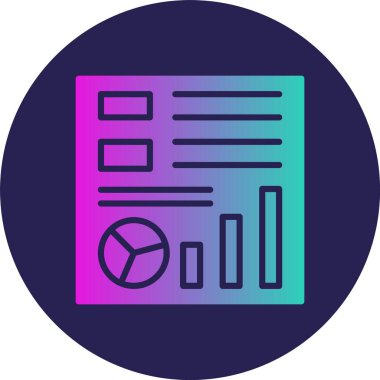 Infographic Glyph Çember Gradyan Simgesi