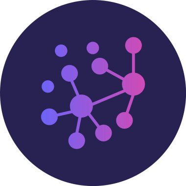 Küme Kabartma Çemberi Gradyan Simgesi