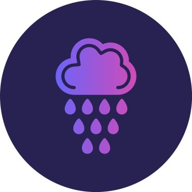 Yağmur Kabartma Çemberi Gradyan Simgesi