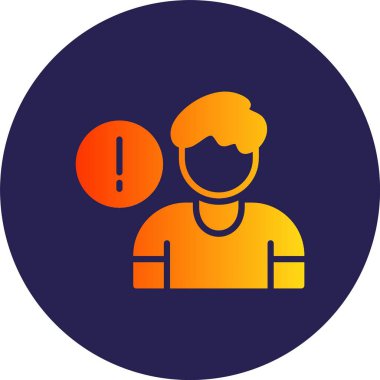 Bilgi Kabartma Çemberi Gradyan Simgesi