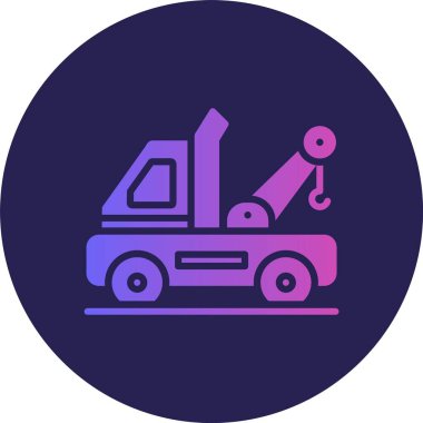 Çekici Kabartma Çemberi Gradyan Simgesi