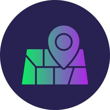 Yer Tutucu Kabartma Çemberi Gradyan Simgesi