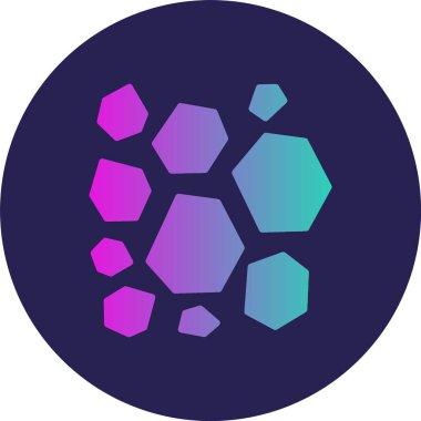 Kayalar Kabartma Çemberi Gradyan Simgesini Kayalar