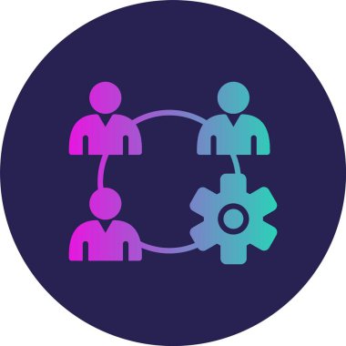 Ortak Kabartma Çemberi Gradyan Simgesi