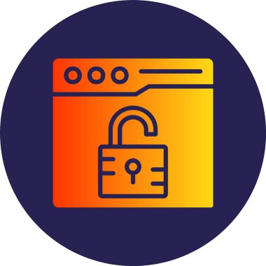 Kabartma Çemberi Gradyan Simgesinin Kilidini Aç