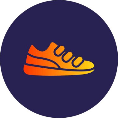 Sneaker Kabartma Çemberi Gradyan Simgesi