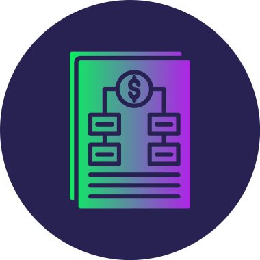 Finansal Planlama Çemberi Gradyan Simgesi