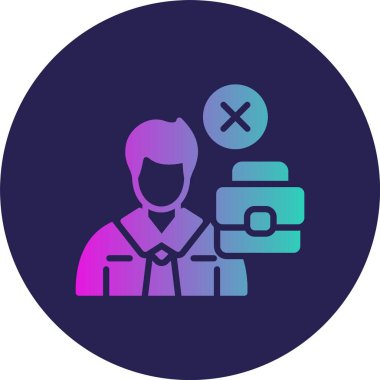 Görev Azaltma Kabartma Çemberi Gradyan Simgesi