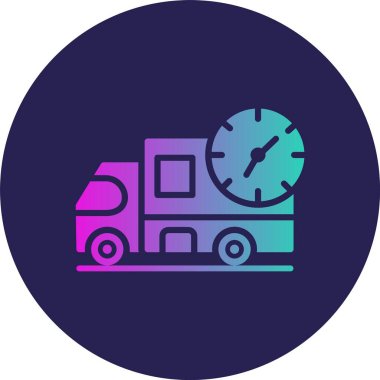 Zamanında Glyph Çember Gradyan Simgesi