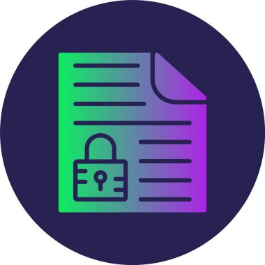 Dosya Kabartma Çemberi Gradyan Simgesi