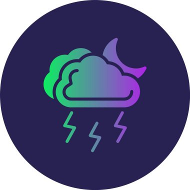 Şimşek Çemberi Gradyan Simgesi