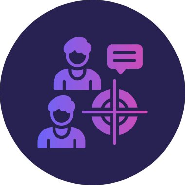 Grup Kabartma Çemberi Gradyan Simgesini Odakla