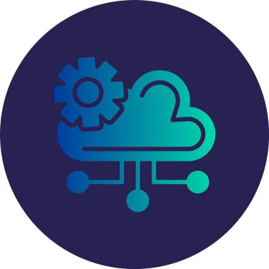 Yönetim Kabartma Çemberi Gradyan Simgesi