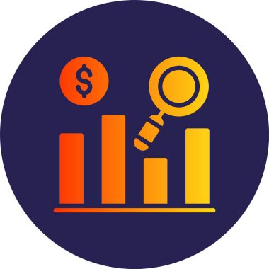 Veri Analizi Kabartma Çemberi Gradyan Simgesi