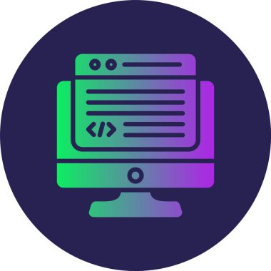 Kabartma Çemberi Gradyan Simgesi Programlanıyor