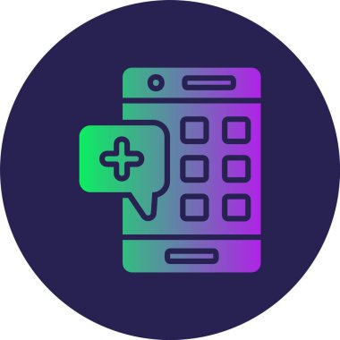 Uygulama Kabartma Çemberi Gradyan Simgesi