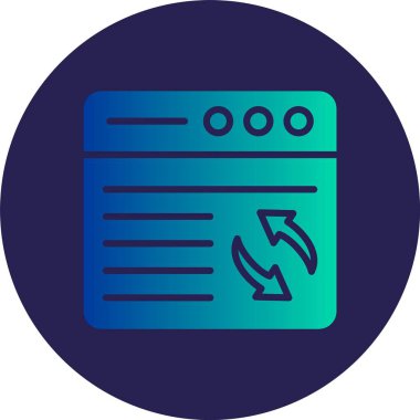 Sinerji Kabartma Çemberi Gradyan Simgesi