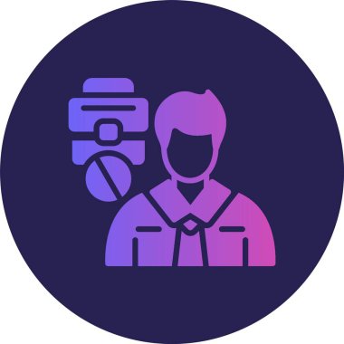 Görev Kaybı Kabartma Çemberi Grafik Simgesi