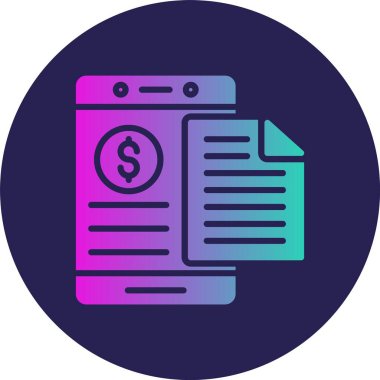 Finansal Kabartma Çemberi Gradyan Simgesi