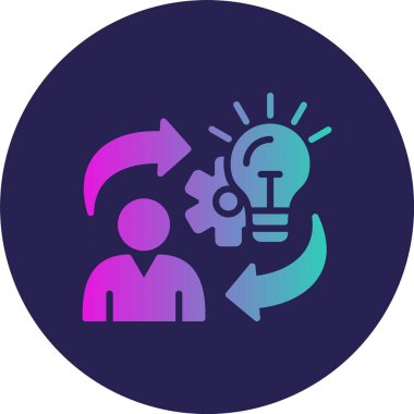 Yaratıcı Kabartma Çemberi Gradyan Simgesi