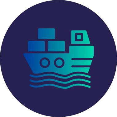 Kargo Kabartma Çemberi Gradyan Simgesi