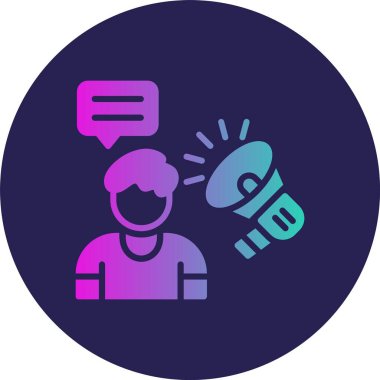 Pazarlama Kabartma Çemberi Gradyan Simgesi