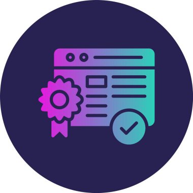 Sayfa Kalitesi Kabartma Çemberi Gradyan Simgesi