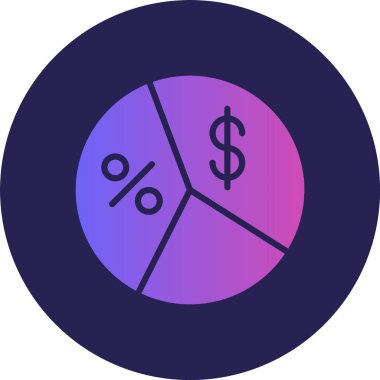 Orantı Kabartma Çemberi Gradyan Simgesi