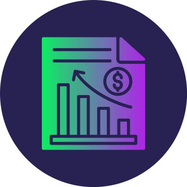 Çubuk Grafik Kabartma Çemberi Grafik Simgesi Simgesi