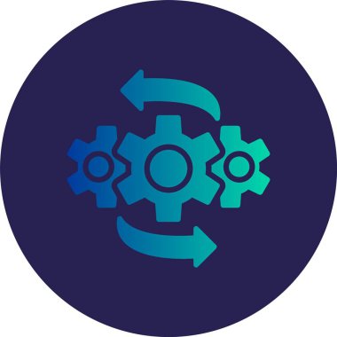 Glyph Çemberi Gradyan Simgesi Operasyonu