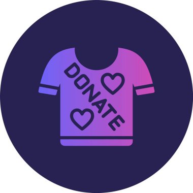 Tshirt Kabartma Çemberi Gradyan Simgesi