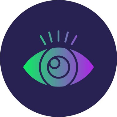 Göz Kabartma Çemberi Gradyan Simgesi