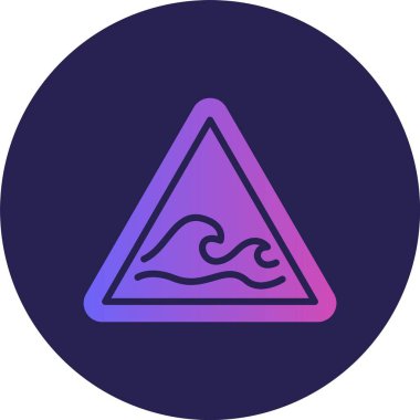 Dalga Kabartma Çemberi Gradyan Simgesi