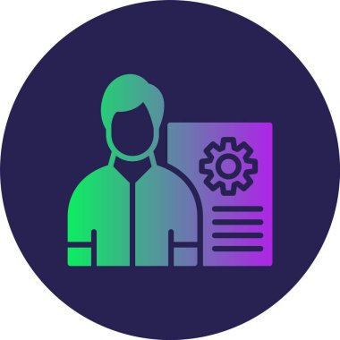 İdari Kabartma Çemberi Gradyan Simgesi