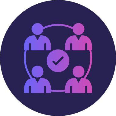 Takım Kabartma Çemberi Gradyan Simgesi