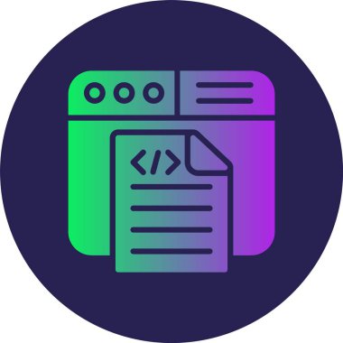 Kodlama Çemberi Gradyan Simgesi