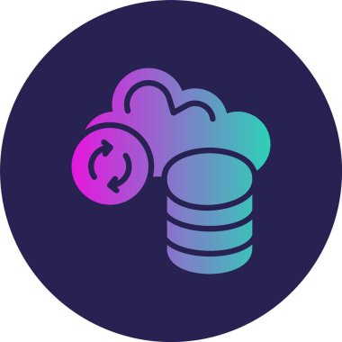 Yedekleme Kabartma Çemberi Gradyan Simgesi