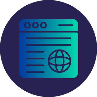 Web Sitesi Kabartma Çemberi Gradyan Simgesi