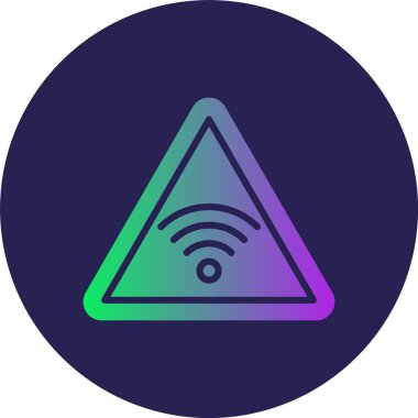 Wifi Kabartma Çemberi Gradyan Simgesi