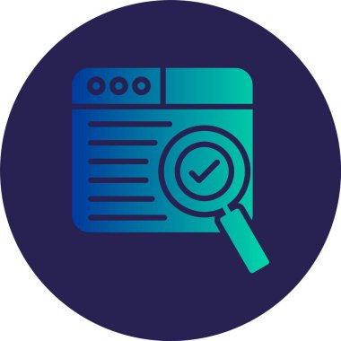 Araştırma Kabartma Çemberi Gradyan Simgesi