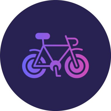 Bisiklet Kabartma Çemberi Gradyan Simgesi