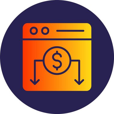 Svg Kabartma Çemberi Gradyan Simgesi