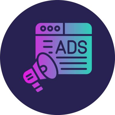 Kabartma Çemberi Gradyan Simgesi Reklamlanıyor