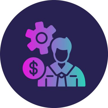 zorunlu Glyph Çember Gradyan Simgesi