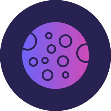 Ay Kabartma Çemberi Gradyan Simgesi