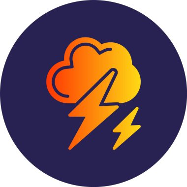 Şimşek Çemberi Gradyan Simgesi