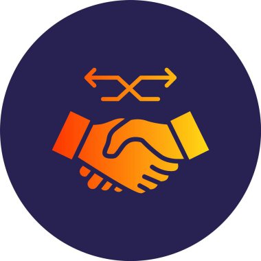 Ortak Kabartma Çemberi Gradyan Simgesi