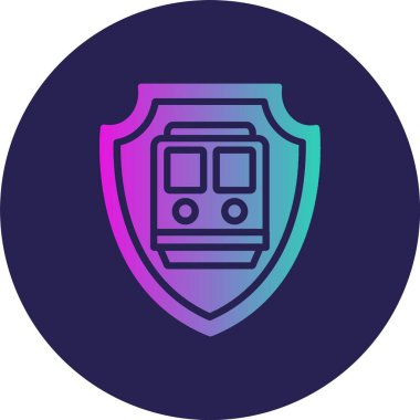 Güvenlik Sembolü Çember Gradyan Simgesi