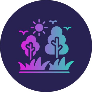 Çevresel Kabartma Çember Gradyan Simgesi